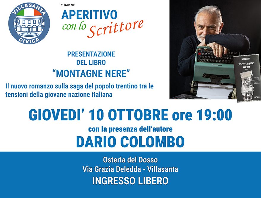 Aperitivo con lo scrittore DARIO COLOMBO